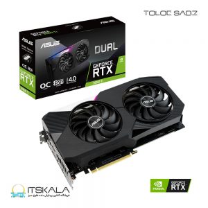 کارت گرافیک ایسوس مدل ASUS Dual GeForce RTX 3060 Ti V2 OC LHR