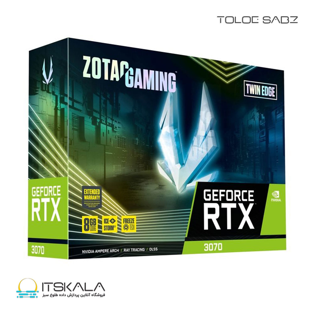 کارت گرافیک زوتک مدل ZOTAC GAMING GeForce RTX 3070 Twin Edge 8G