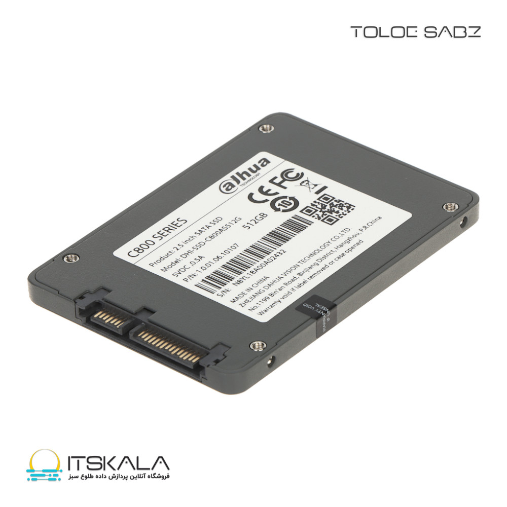 حافظه SSD اینترنال داهوا مدل C800A ظرفیت 512 گیگابایت