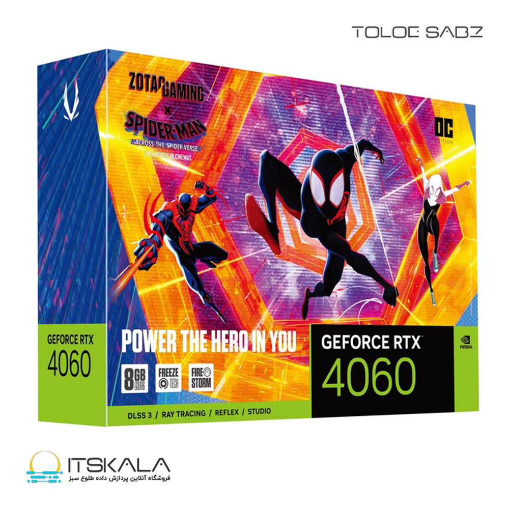 کارت گرافیک زوتک مدل GAMING GeForce RTX 4060 8GB OC Spider-Man