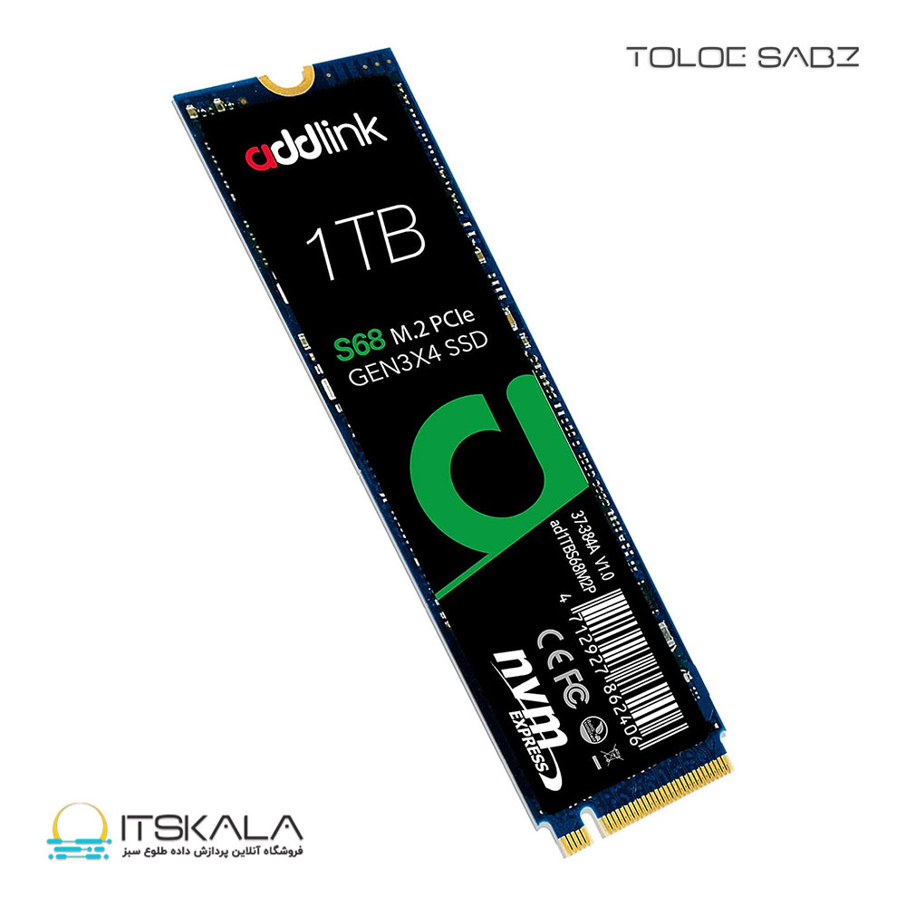 حافظه SSD ادلینگ مدل Addlink S68 GEN3X4 NVMe 1TB