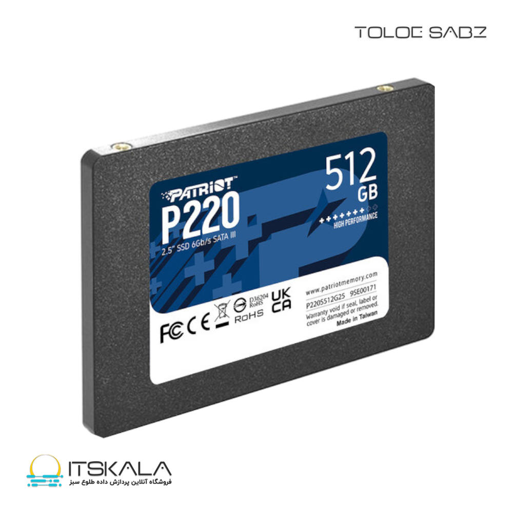 حافظه SSD پاتریوت مدل Patriot P220 SSD 512GB SATA