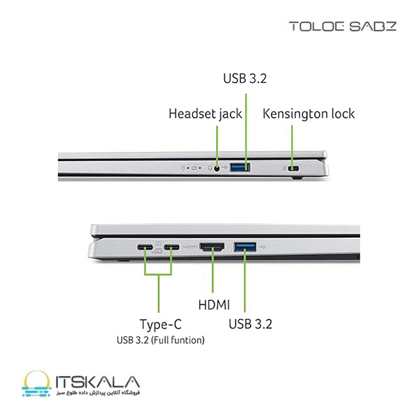 لپ تاپ ایسر Aspire 5 Intel i7 13620H 16GB LPDDR5 512GB SSD 15.6 - Image 2