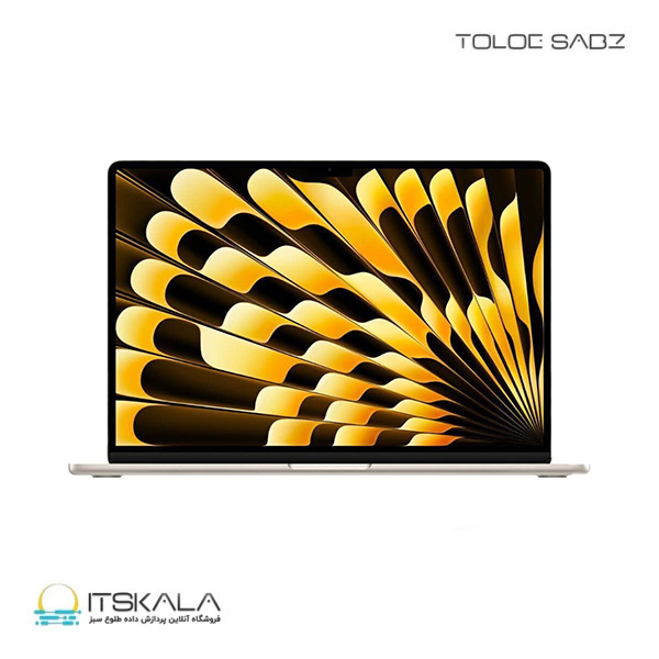 مک بوک ایر 15اینچ MXD33 M3 16G 512G LLA 2024 STARLIGHT
