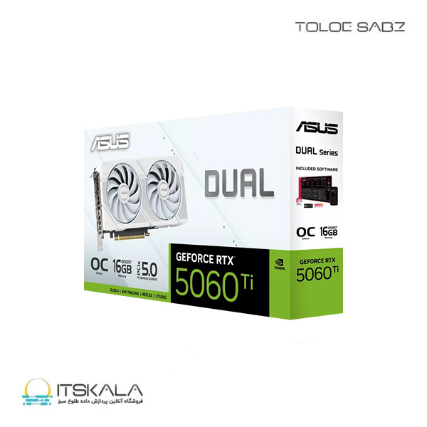 کارت گرافیک ایسوس مدل Dual GeForce RTX 5060 Ti 16GB GDDR7 OC WH