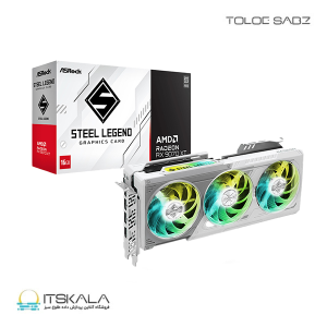 کارت گرافیک ازراک مدل AMD Radeon RX 9070 XT Steel Legend 16GB