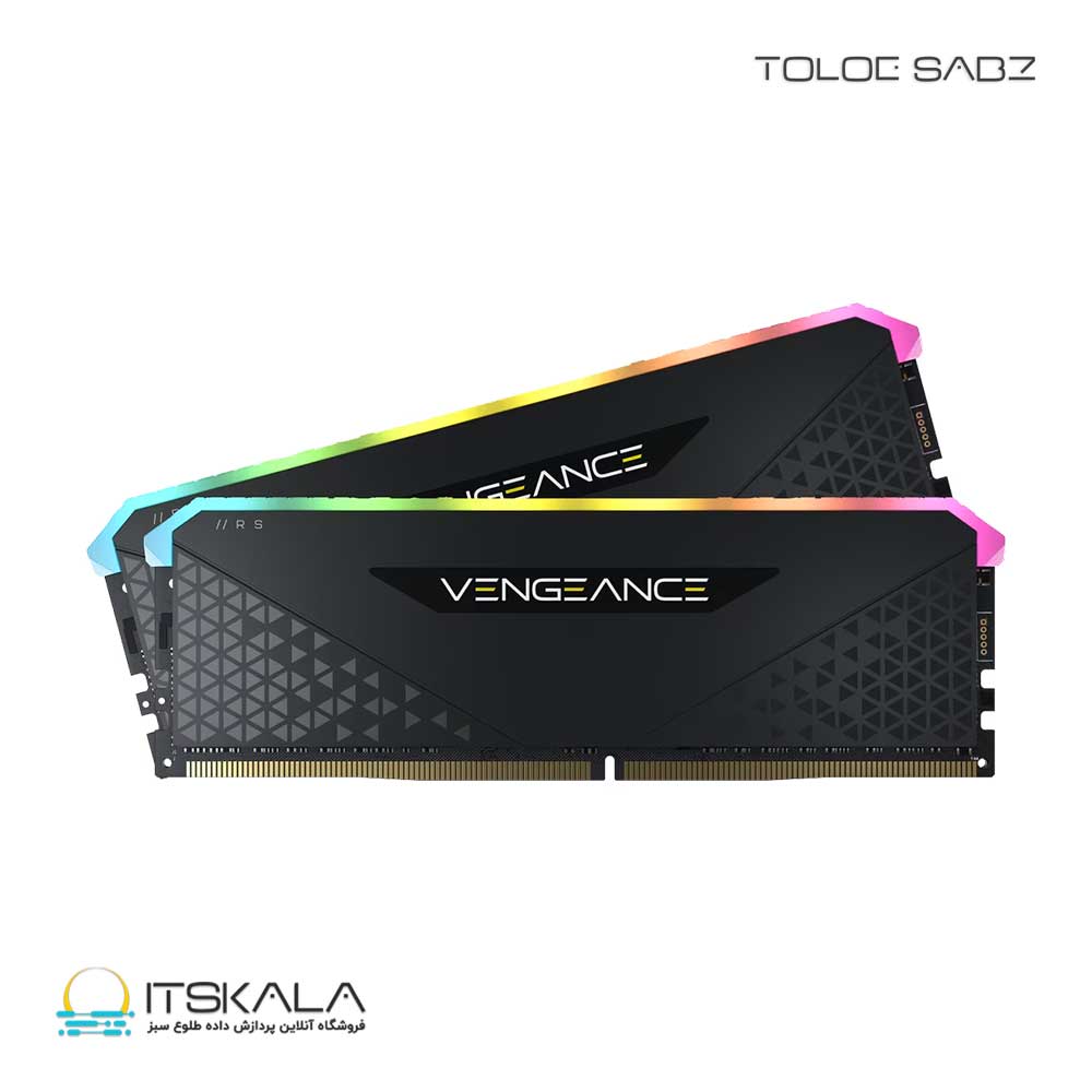 رم CORSAIR مدل VENGEANCE RGB RS 32GB (2×16GB) DDR4 3600MHz