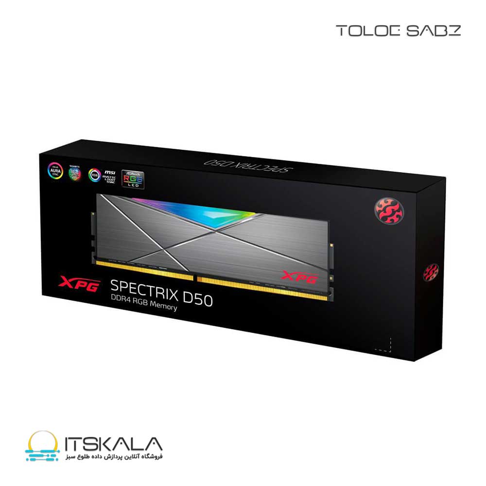 رم ای دیتا مدل XPG SPECTRIX D50 RGB DDR4 32GB - تصویر 3