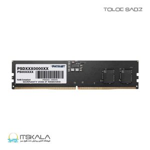 رم پاتریوت تک کاناله مدل UDIMM DDR5 8GB 5200MHz