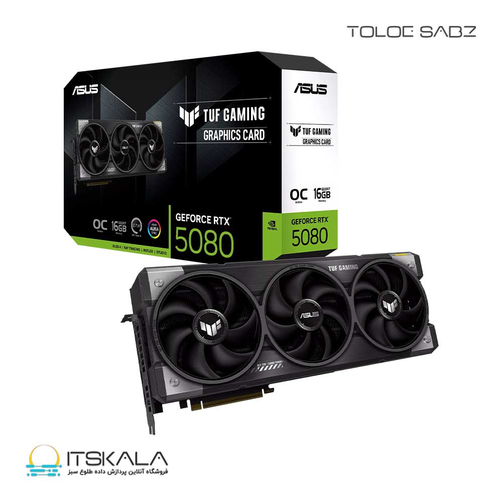 کارت گرافیک ایسوس TUF Gaming GeForce RTX 5080 16GB GDDR7