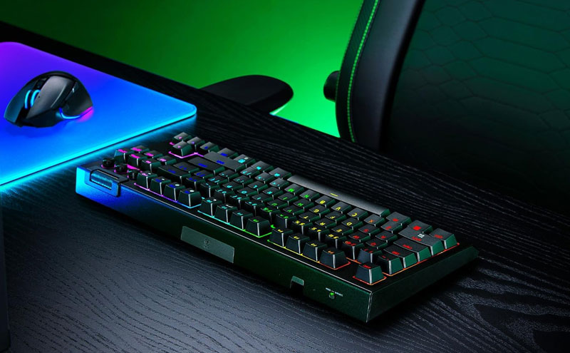 کیبورد گیمینگ ریزر مدل BlackWidow V4 TKL HyperSpeed