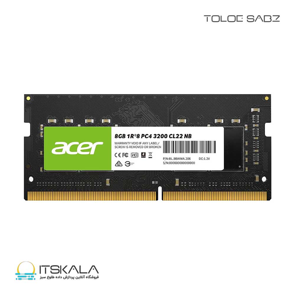 رم لپ تاپ ایسر مدل SD100 8GB DDR4 3200MHz