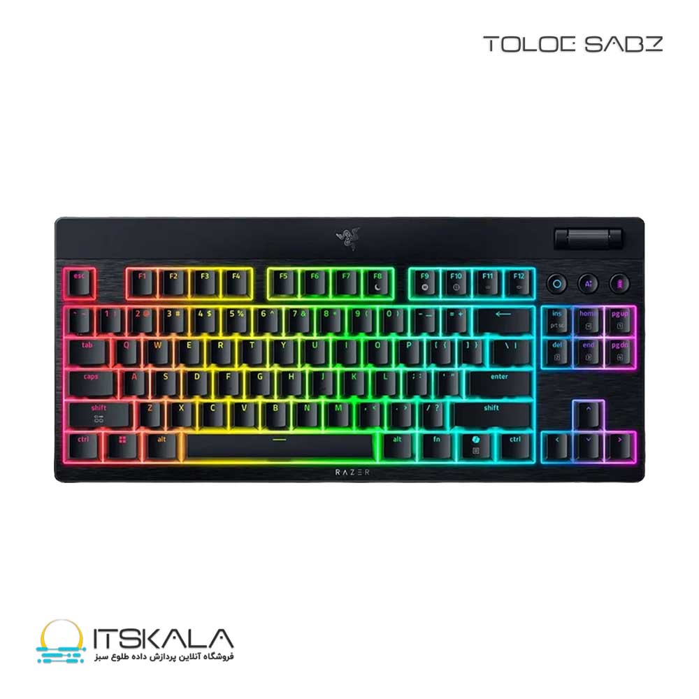 کیبورد گیمینگ ریزر مدل BlackWidow V4 Low-Profile HyperSpeed