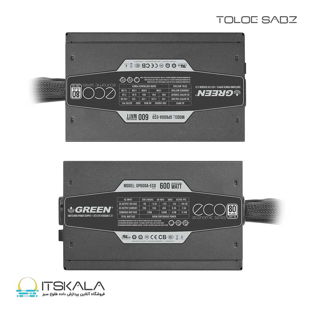 پاور 600 وات گرین GP600A-ECO Rev3.1 - Image 5