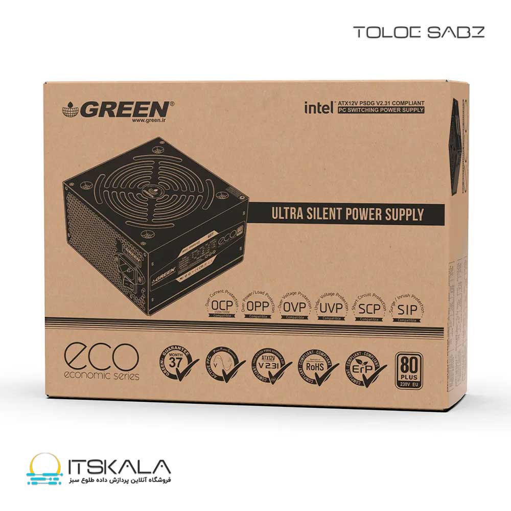 پاور 600 وات گرین GP600A-ECO Rev3.1 - Image 9