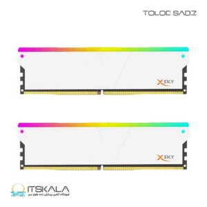 رم دسکتاپ وی کالر دو کاناله مدل Manta XSky Rgb 32GB 6000MHZ CL30 WHITE