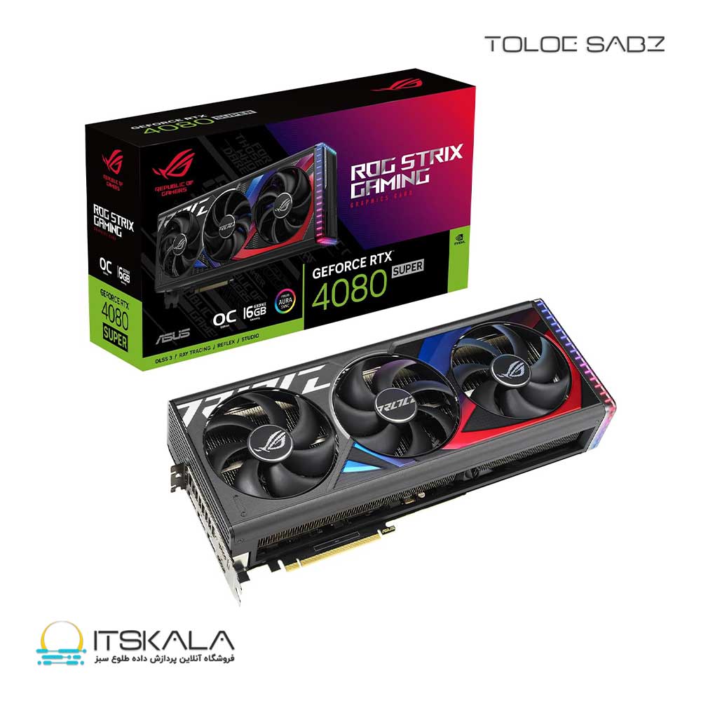 کارت گرافیک ایسوس مدل ROG Strix RTX 4080 SUPER OC 16GB